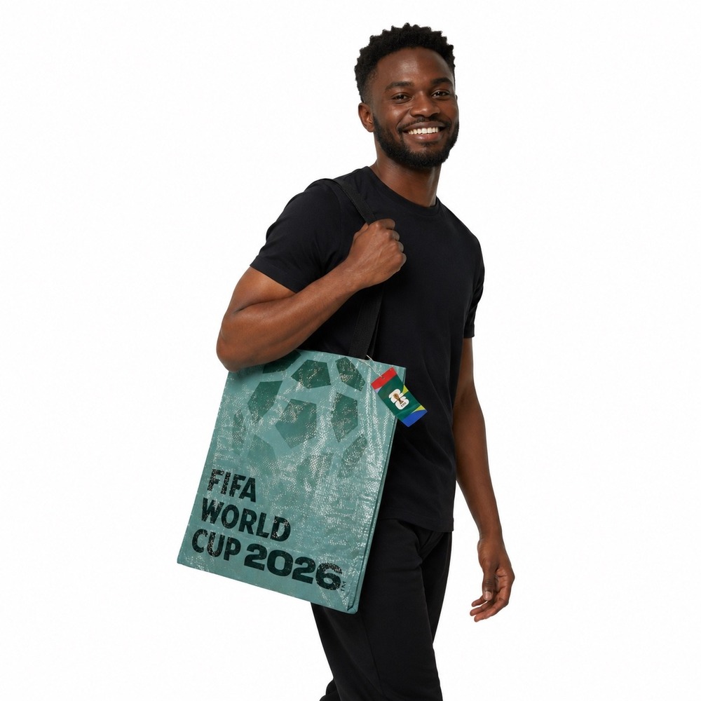 FIFA World Cup 2026 Reusable Tote Bag Teal Silver Soccer Official Merch NWT